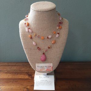 Lia Sophia Genuine Jade Necklace NWT